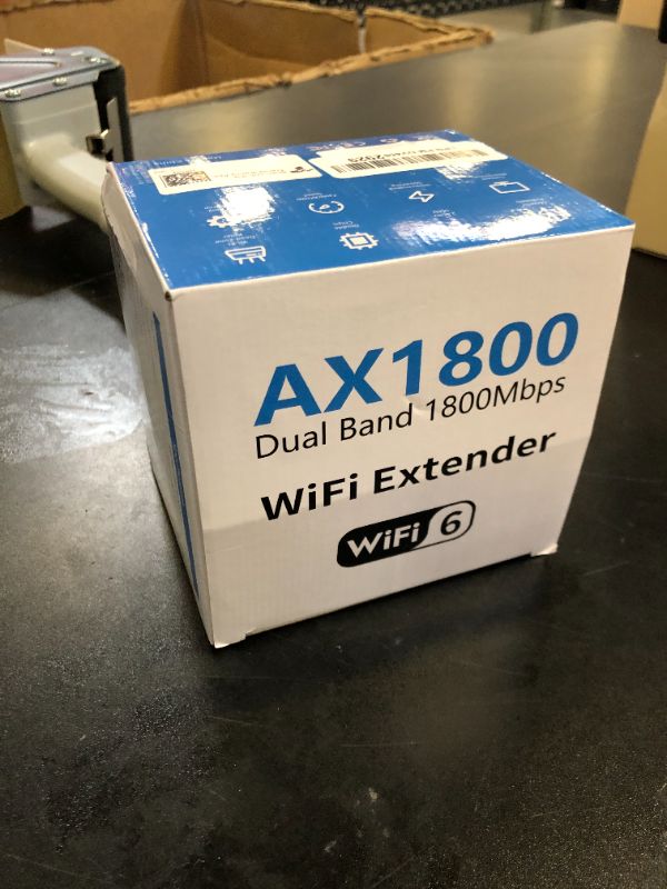 Photo 1 of 2025 AX1800 WiFi 6 Extender Signal Booster - Dual Band 2.4G/600Mbps & 5.8G/1200Mbps, WiFi Extender with Gigabit Port, 802.11AX Tech, 12999 Sq.Ft Long Range WiFi Repeater, Connects 100+ Devices