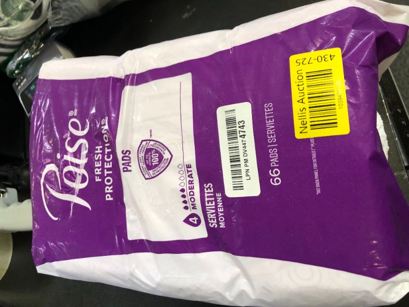 Photo 1 of Poise Incontinence Pads & Postpartum Incontinence Pads, 4 Drop Moderate Absorbency, Regular Length, 132 Count, Packaging May Vary