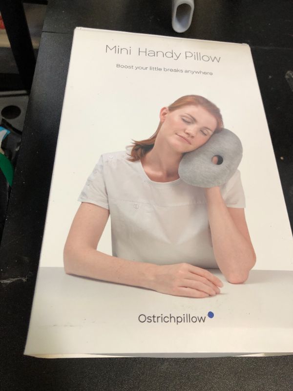 Photo 1 of Ostrichpillow Mini Pillow Travel Pillow for Men Women Kids Comfort, Compact & Lightweight, Versatile Sleeping Positions, Easy Clean (Sleepy Blue)