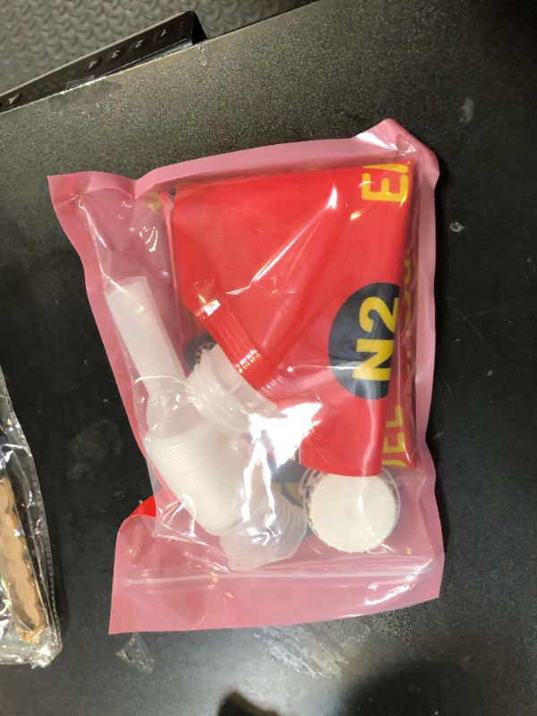 Photo 1 of 2 Gallon Gas Pouch (Foldable-Expandable gas pouch, holds 2 Gallons of gas) fits in the palm of your hand. Fits in the storage compartment of a motorcycle or glove box of a car.