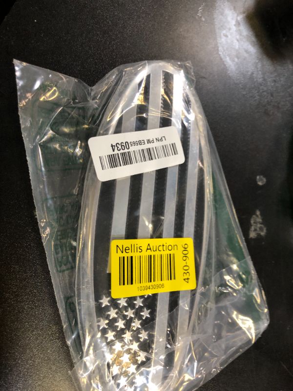 Photo 1 of LYCARESUN Front Grille American Flag Emblem for Ford, Rear Tailgate Emblem Badge Nameplate for Ford F150 F250 F350 (9", Black and Silver)