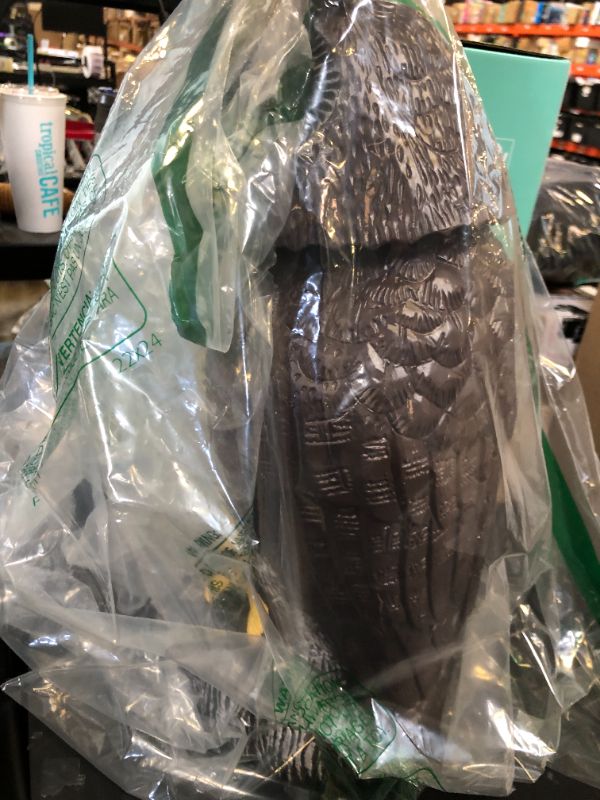 Photo 1 of Owlsome Solar Owl with Glowing Eyes, Rotating Head, Hoot Sound, Motion Detector and Silent Mode, Plastic Owl Garden Sculpture, Garden Decoration