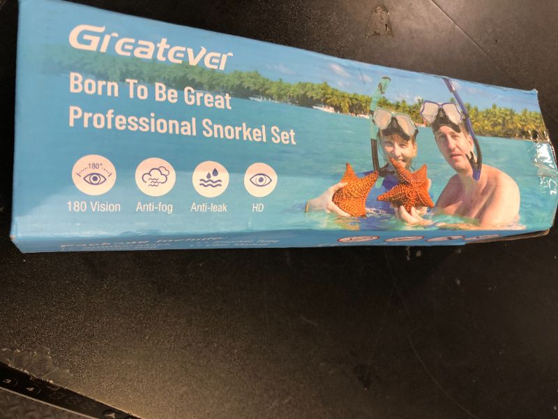 Photo 1 of Greatever Dry Snorkel Set,Panoramic Wide View,Anti-Fog Scuba Diving Mask,Professional Snorkeling Gear for Adults