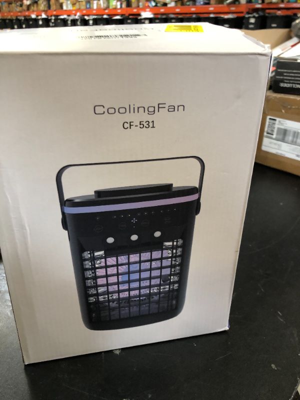 Photo 1 of Portable Air Conditioner, Evaporative Air Cooler, 2-4-8H Timer Auto-Off &Remote, Water Tank, Three ultrasonic nozzles, 3-Speed Personal Air Conditioner Cooling Fan