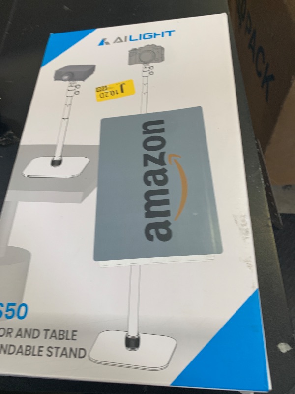 Photo 1 of ailight 2-in-1 Projector Stand from 12.6" to 53.1", Floor and Table Projector Mount with ±90° Tilt & 360° Rotate Height Adjustable Desk Tripod Stand Compatible with Home, Office