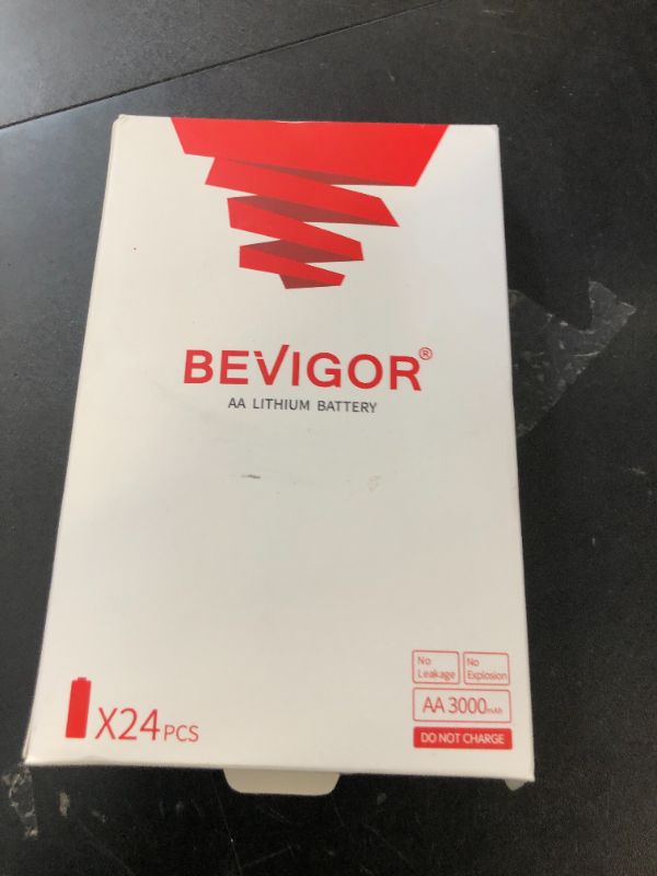 Photo 1 of BEVIGOR Lithium Batteries AA Size, AA Battery 24Pack, 3000mAh Double A Battery, 1.5V Longer Lasting Lithium Iron AA Batteries for Flashlight, Toys, Remote Control?Non-Rechargeable?