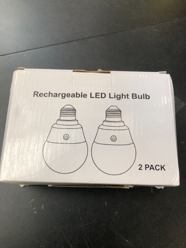 Photo 1 of Brightown E26 Rechargeable Light Bulb with Remote and Timer, Battery Backup Bulb for Sconces and Lamps, Magnetic Bulbs for Non-Hardwired Fixture, 3 Color Temperatures + 9 RGB Colors, Dimmable, 2 Pack