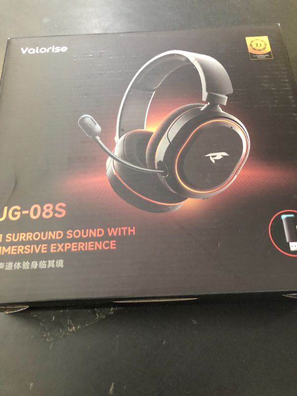 Photo 1 of Wireless Gaming Headset? 7.1 Surround Sound? 2.4Ghz USB Gaming Headphones Bluetooth 5.4,100-Hr Noise Canceling Mic RGB Light, Wireless Headset for PC PS5 PS4 Mac Switch?ONLY Wired Mode Suit for Xbox