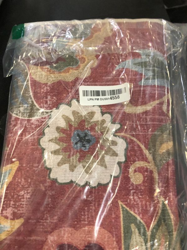 Photo 1 of Beeiva Floral Washable Rug Non Slip, 3x5 Small Rug Vintage Washable Rugs for Entryway Non Slip, Ultra Thin Paisley Red Rug Lightweight Entryway Rug for Bathroom Kitchen Bedroom Office