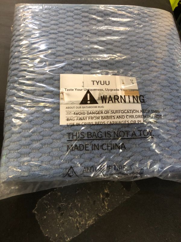 Photo 1 of Bathroom Rugs Non Slip Washable, Super Absorbent Thin Bath Mat Quick Dry Low Pile Bathroom Rug, Navy Blue 24"x36"