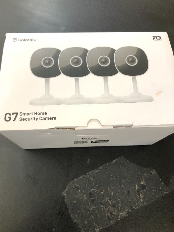 Photo 1 of Indoor Cameras for Home Security 2K, Galayou Wireless Baby Monitor with Two-Way Audio, WiFi Cameras with APP for Phone, Smart Siren, Works with Alexa/Google Home(G7-4PACK)