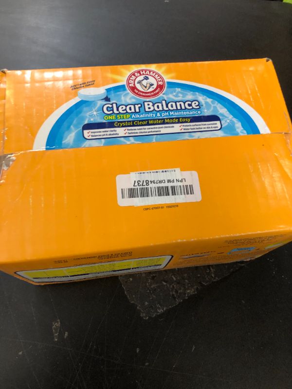 Photo 1 of ARM & HAMMER Clear Balance Swimming Pool Alkalinity pH Maintenance Tablets, White, 1 Pack, 24 Count