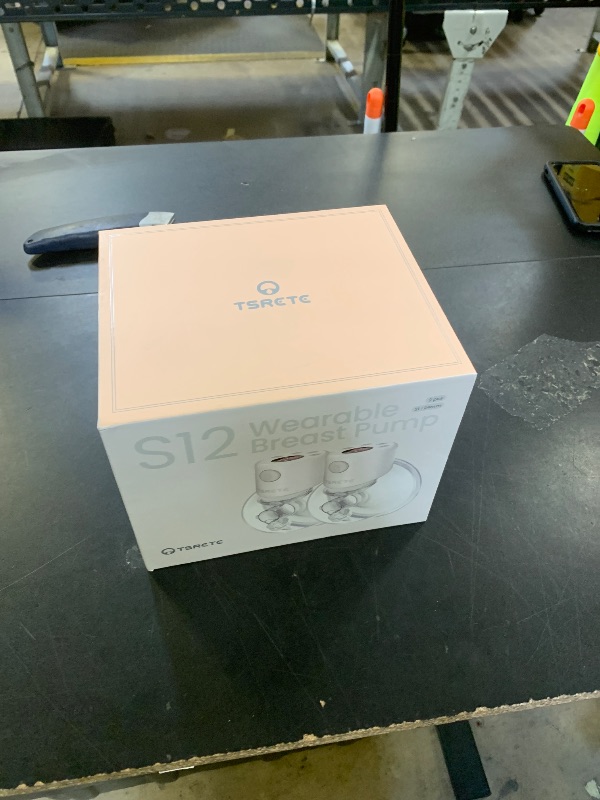 Photo 1 of TSRETE Double Wearable Breast Pump, Electric Hands-Free Breast Pumps with 2 Modes, 9 Levels, LCD Display, Memory Function Rechargeable Milk Extractor-24mm Flange, Pink