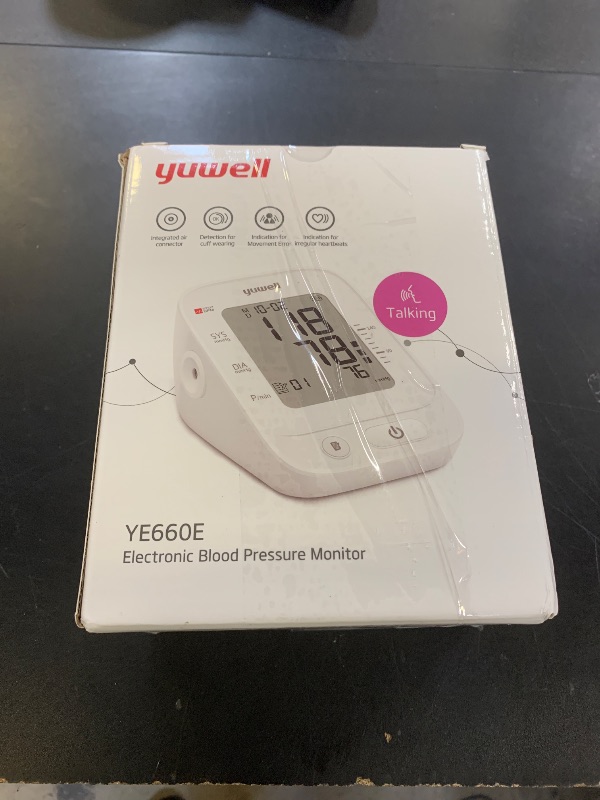 Photo 1 of yuwell Blood Pressure Monitor, Large Upper Arm Blood Pressure Cuff, Digital Blood Pressure Machine for Home Use, Large Display, Stores 99 Readings, Voice Broadcasting with Power Adapter and Batteries