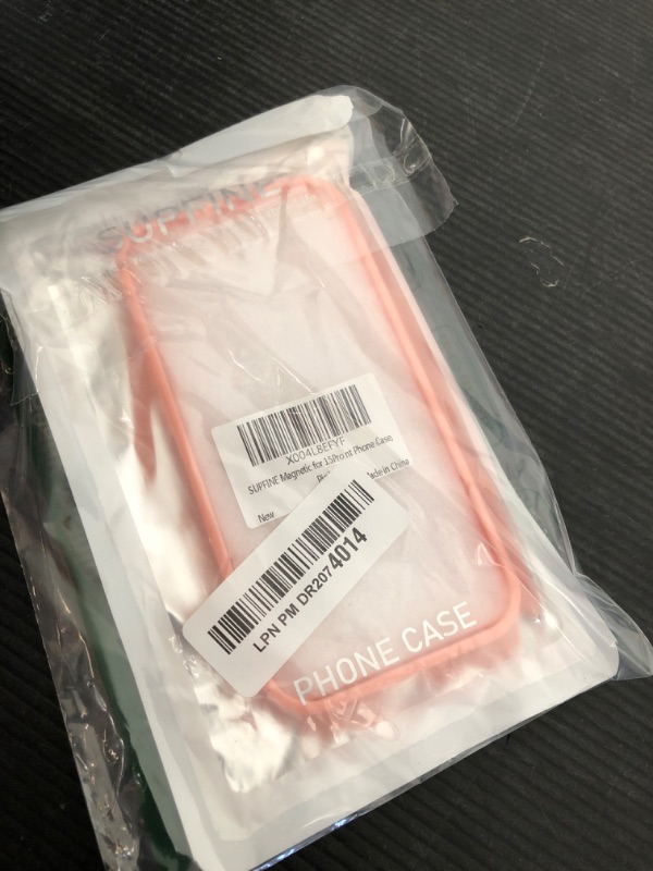 Photo 1 of SUPFINE Magnetic for iPhone 15 Pro Case (Compatible with MagSafe) (Military Grade Drop Protection) Slim Translucent Matte Shockproof with Anti-Fingerprint Phone Case, PinkLPNPMDR2074014