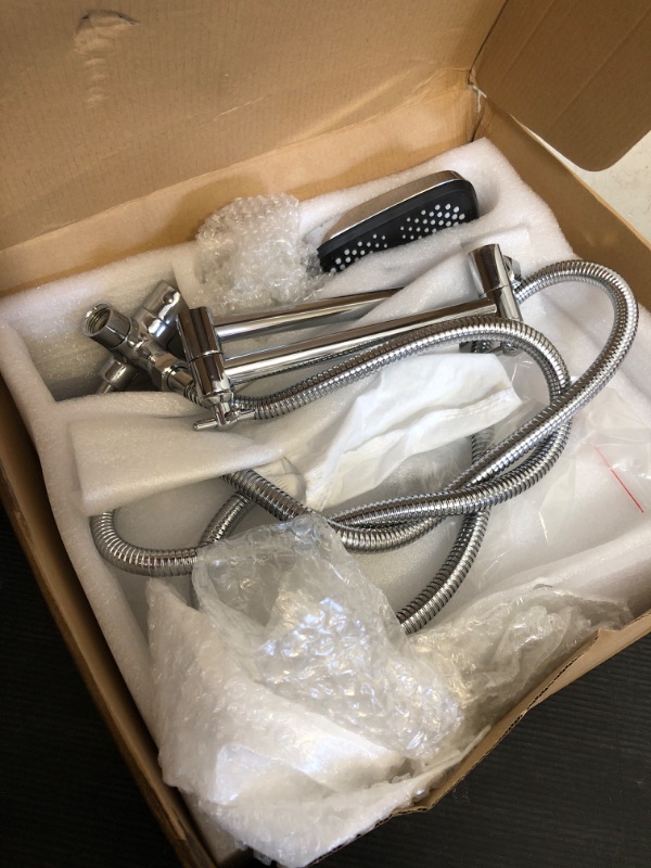Photo 1 of Jcrob 14 Inch Shower Head With Handheld, High-Pressure Rain/Rainfall Shower Heads With 3+1 Settings Handheld Spray, Including 3-Way Diverter, Extension Arm - Height/Angle Adjustable(Chrome)
