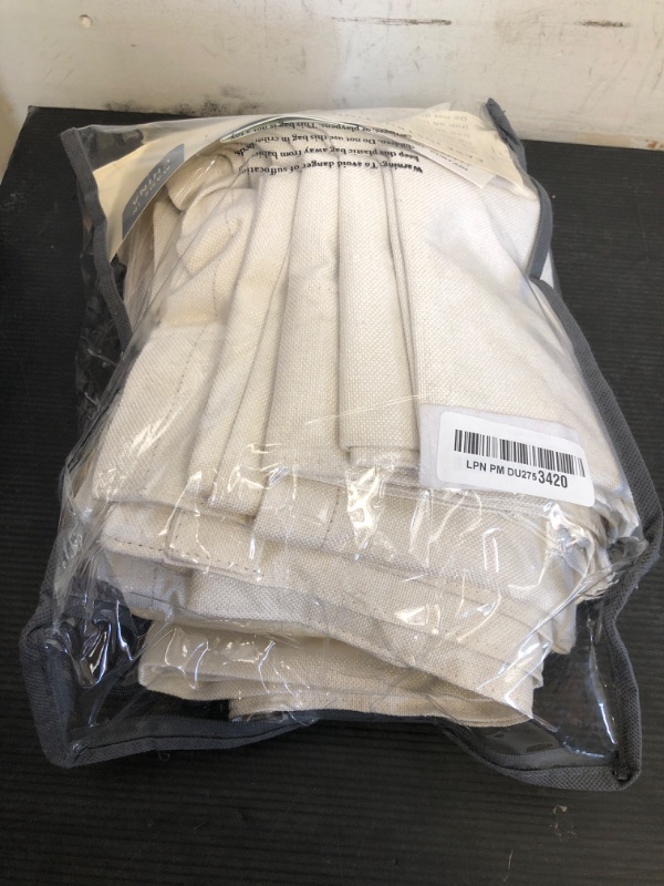 Photo 1 of 100% Blackout Shield Linen Blackout Curtains for Bedroom 84 Inches Long, Back Tab/Rod Pocket Living Room Drapes, Thermal Insulated Blackout Curtains 2 Panels Set, 50" W x 84" L, Light CreamLPNPMDU2753420
