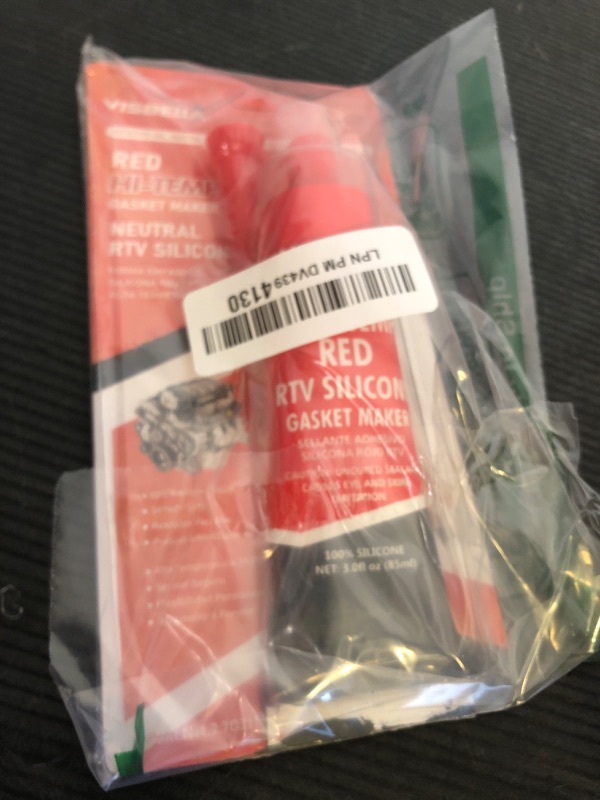 Photo 1 of Visbella High Temperature RTV Silicone Gasket Maker, Sealed Oil Resistant Waterproof Quick Dry Liquid for Bonding Internal Combustion, Steam Turbines, Automotive Engine Parts 3.7OZ (Red)