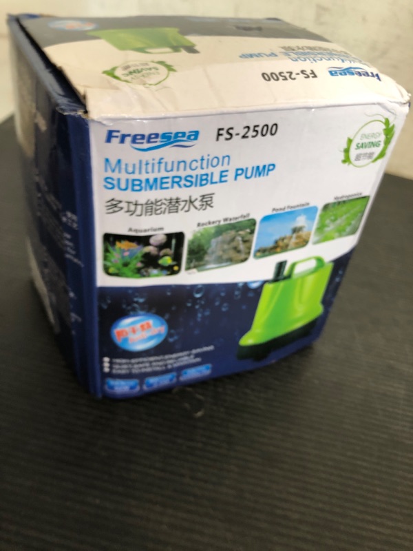 Photo 1 of FREESEA Fountain Submersible Water Pump: 660GPH 40W Small Sump Pump - Pond Pump for Outdoor Hydroponic Statuary Waterfall Aquarium Fish Tank