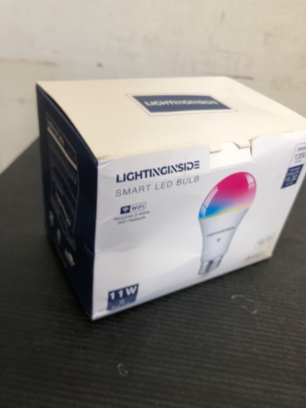 Photo 1 of Lightinginside Smart Light Bulbs 100W Equivalent, 1350LM 11W WiFi Smart Bulb Compatible with Alexa/Google Assistant/Smart Life, A19 E26 RGBCW Color Changing, No Hub Required,2.4G WiFi, ETL Listed,6PCS