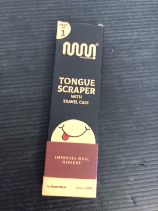 Photo 1 of MasterMedi Pure Copper Tongue Scraper for Adults, Tongue Scrubber for Bad Breath, Easy to Use, Tongue Cleaner for Oral Care & Hygiene (Copper Pack of 1 With Case)