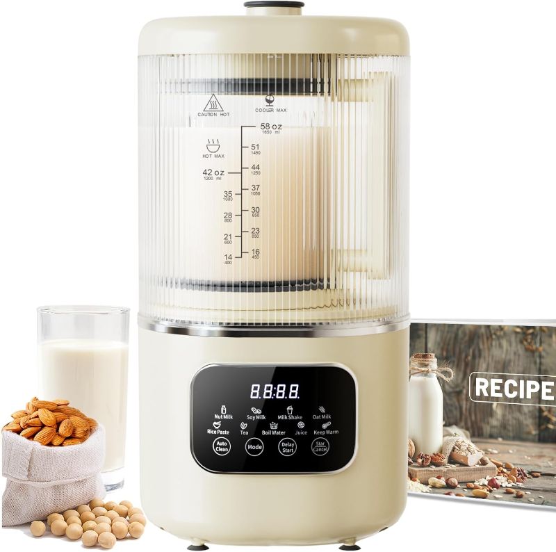Photo 1 of 58oz Nut Milk Maker Machine, Automatic Nut Milk Maker, Soy Milk Maker for Homemade Oat