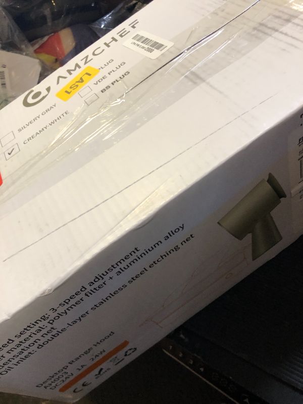 Photo 1 of AMZCHEF Portable Range Hood, Desktop Exhaust Fan with 3 Speed Range Hood,Low Noise Large Oil Collection Cup,Detachable Aluminum Filter, Portable Kitchen Exhaust Fan for Indoor BBQ, Hot Pot-wc