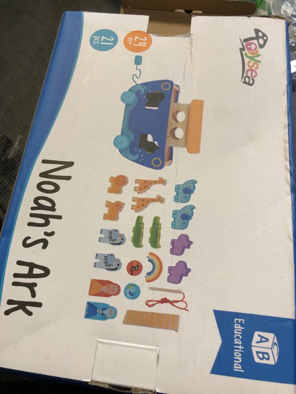 Photo 1 of Tooysea Wooden Noah's Ark Toy with Animal Shape Sorter,Baptism Gifts for 1 2 3 4 Years Old,Montessori Toys for Toddlers,Baptism Gifts for Boys and Girls,24 Months Babies
