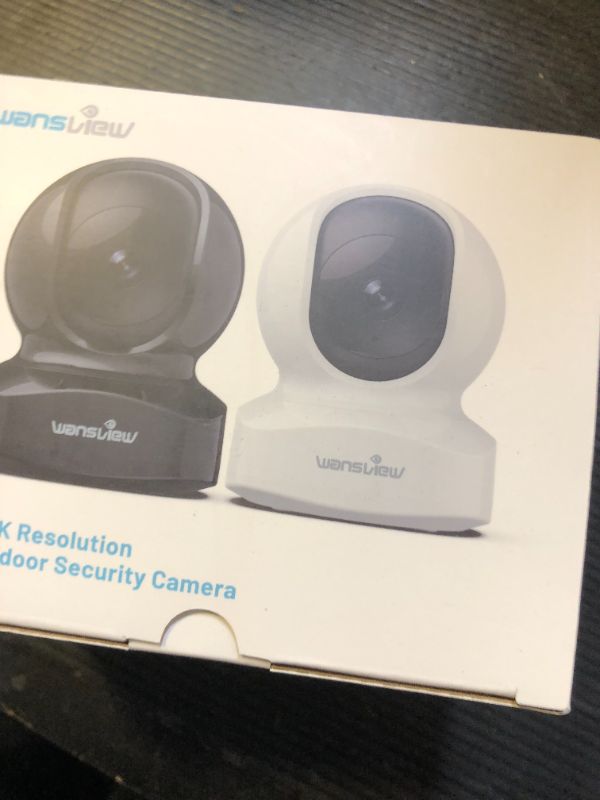 Photo 1 of Wansview Security Camera Indoor, 360 Degree WiFi Home Security Cameras for Pet/Dog/Nanny, 2 Way Audio Night Vision, Works with Alexa, with TF Card Slot and Cloud, 2.4Ghz, Q5 (Black, 3MP)