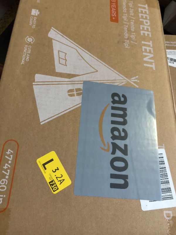 Photo 1 of Tiny Land Teepee Tent for Kids – 100% Cotton Play Tent with Padded Mat & Star Lights, Foldable with Carry Bag, Indoor Play Tent for Girls & Boys