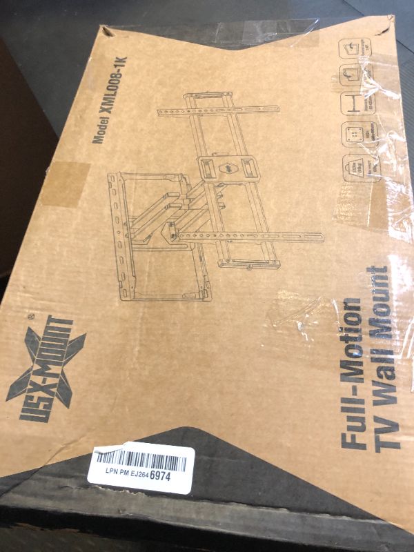 Photo 1 of USX Mount Full Motion TV Wall Mount for Most 42-86 inch Flat Screen/LED/4K, TV Mount Bracket Dual Swivel Articulating Tilt 6 Arms, Fits 8” 12” 16" Wood Studs,Max VESA 600x400mm, Holds up to 132lbs