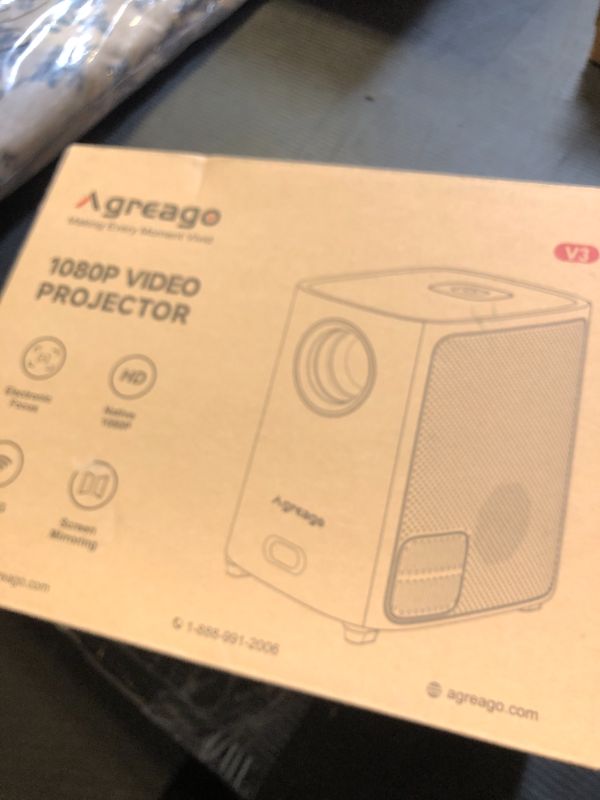 Photo 1 of [Electric Focus]Projector with WiFi and Bluetooth, Native 1080P 15,000 Lumens 4K Supported, Agreago Outdoor Movie Projector for Home Theater UP to 300", for iOS/Android/Laptop/TV Stick/HDMI/USB