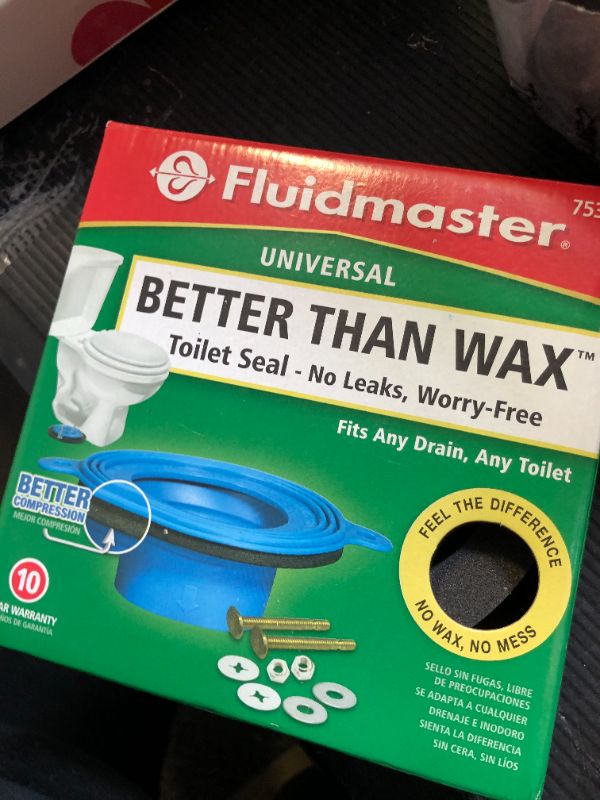 Photo 1 of Fluidmaster 7530 Universal Better Than Wax Toilet Seal, Wax-Free Toilet Bowl Gasket Fits Any Drain