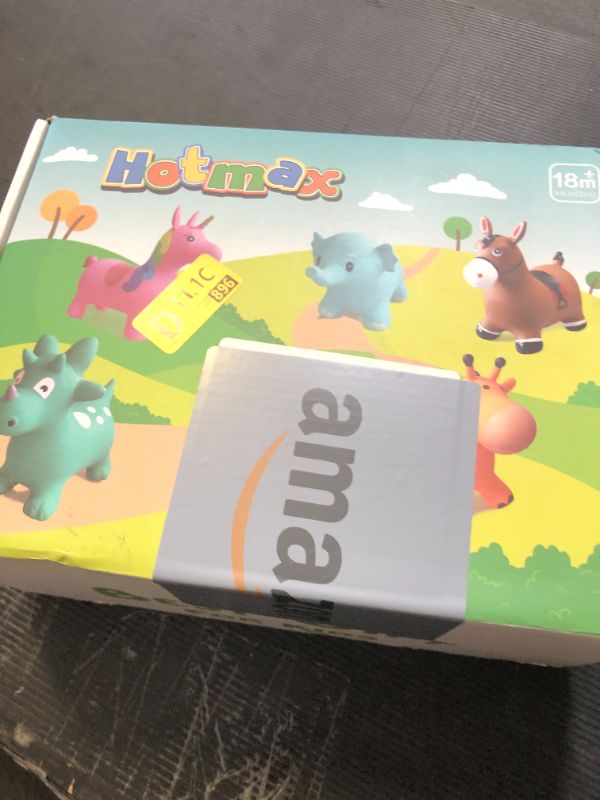 Photo 1 of HotMax Bouncy Horse, Inflatable Bouncing Animals Hopper for Toddlers or Kids, Ride on Rubber Jumping Toys for Boy or Girl Birthday Gift (Giraffe)