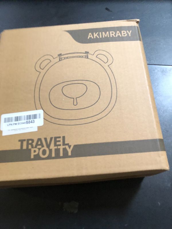 Photo 1 of AKIMRABY Travel Potty Seat for Toddler?Foldable Car Potty for Toddler, Portable Toilet Seat for Kids with Potty Liners, Absorbent Pads, Portable Potty Seat for Toddler Travel, Camping And Outdoor Use