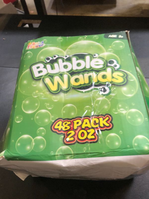 Photo 1 of SpringFlower 48 Pcs Bubble Wand, Bubble Wands Bulk, Bubble Party Favor Supply for Summer Indoor & Outdoor Activities, Bubble Solution Summer Toy in 6 Colors, Birthday,Wedding, Party