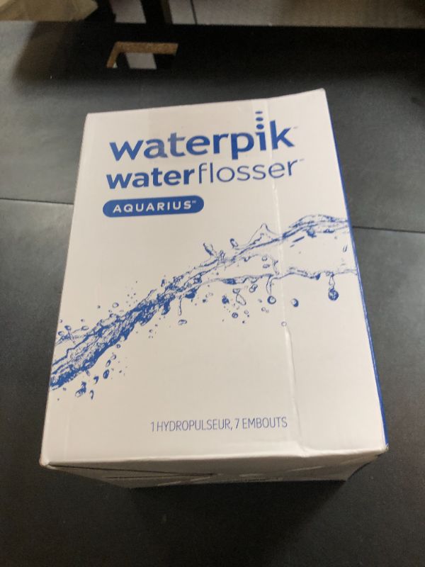 Photo 1 of Waterpik Aquarius Water Flosser For Teeth Cleaning, Gums, Braces, Dental Care, Electric Power With 10 Settings, 7 Tips For Multiple Users And Needs, ADA Accepted, White WP-660, Packaging May Vary