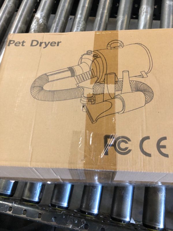 Photo 1 of Pet Dryer, 5.2HP/3800W Pet Grooming with Adjustable Speed and Temperature Control Dog Blow Dryer, Pet Hair Dryer with 3 Nozzle