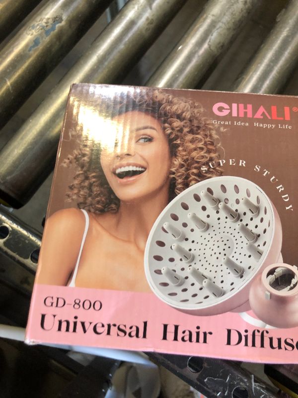Photo 1 of Universal Hair Diffuser “Super Sturdy” 1.7 Inch to 2.6 Inch for Natural Curly and Wavy Hair, Hair Dryer Attachment (White)