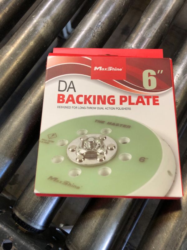 Photo 1 of Maxshine 6" Universal Dual Action Backing Plate Pro Series – Hook & Loop, 5/16" Thread, 8 Vented Holes – Fits DA Polishers Up to 12,000 OPM – Sand, Polish, Buff & Finish – Detailing Accessory