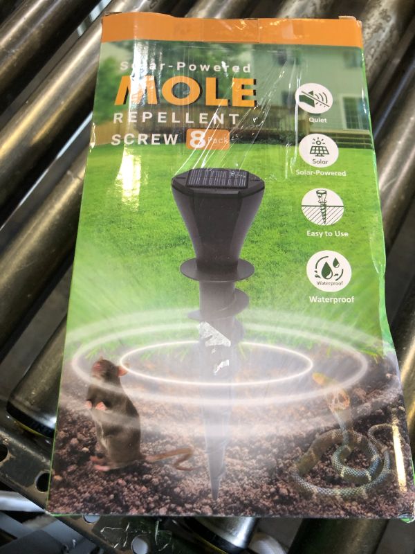 Photo 1 of 8 Packs Solar Powered Mole Repellent for Lawns, Waterproof Gopher Vole Repellent Ultrasonic Pest Control Outdoor Get Rid of Snake Voles Ground Squirrels in Garden, Yard, Lawn