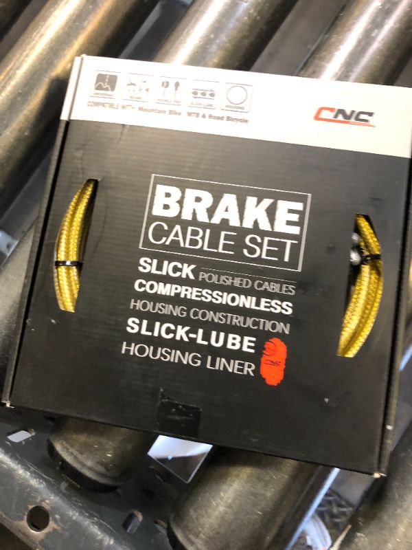 Photo 1 of CNC Road Bike Brake Cable Kit,Universal Brake Cable Housing Coated Braided & Teflon Inner line For Bicycle Road Bike?Black/Gold/Silver/Titanium silver?