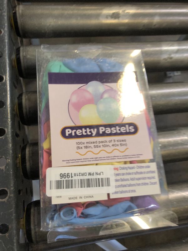 Photo 1 of 100 Pastel Balloons Assorted Colors & Size – Rainbow Birthday Party Decorations – Macaron Balloons in Blue, Purple, Yellow, Green & Pink – Matte Colored Supplies for Spring, Candy, Easter, & Unicorn