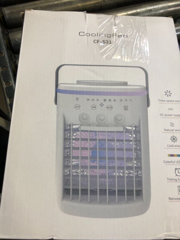 Photo 1 of Portable Air Conditioner, Evaporative Air Cooler, 2-4-8H Timer Auto-Off &Remote, Water Tank, Three ultrasonic nozzles, 3-Speed Personal Air Conditioner Cooling Fan
