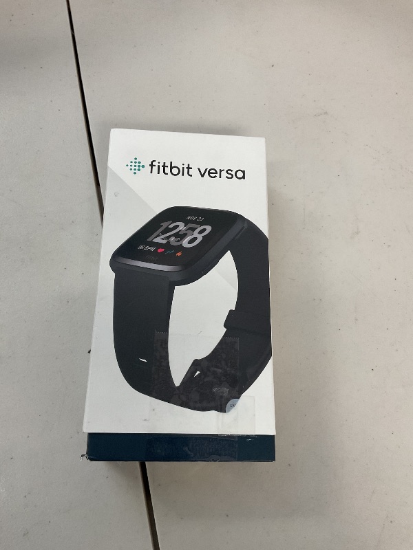 Photo 3 of Fitbit Versa Smart Watch, Black/Black Aluminium, One Size (S & L Bands Included)