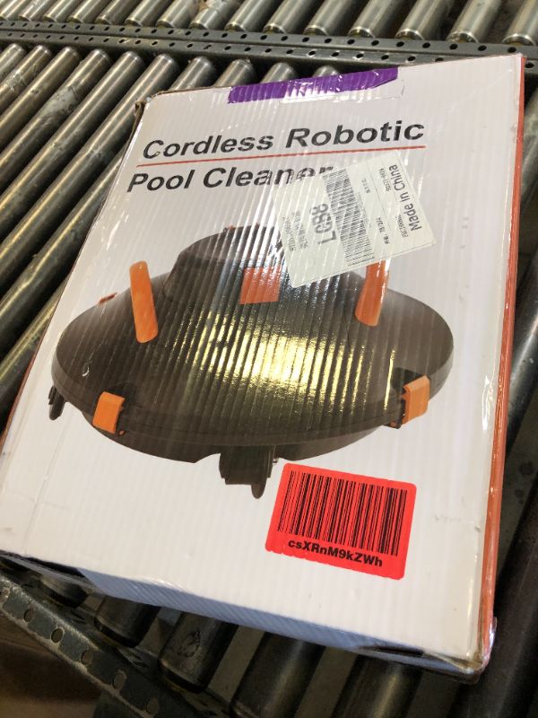 Photo 1 of Cordless Robotic Pool Cleaner, Lasts 120 Min, Smart Sensor, Automatic Vacuum for Above-Ground Pools up to 914 Sq.ft, Portable