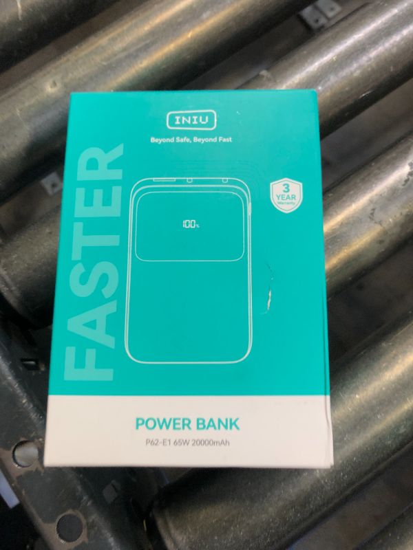 Photo 1 of INIU Power Bank, 20000mAh 65W Ultra Compact USB C Laptop Portable Charger, PD QC Fast Charging 3-Output External Battery Pack for Laptop MacBook iPad Tablet Steam Deck iPhone 16 15 14 Pro Samsung S22