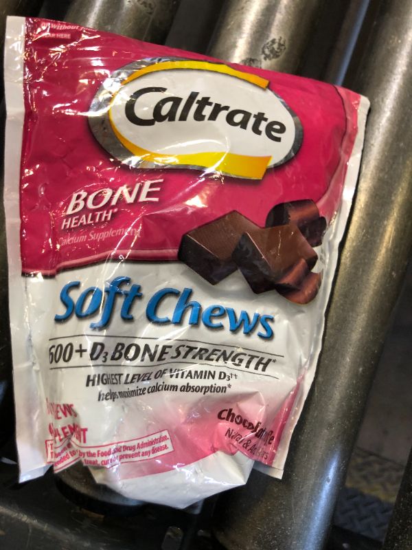 Photo 1 of Caltrate Soft Chews 600 Plus D3 Calcium Vitamin D Supplement, Chocolate Truffle - 60 Count(Packaging May Vary)