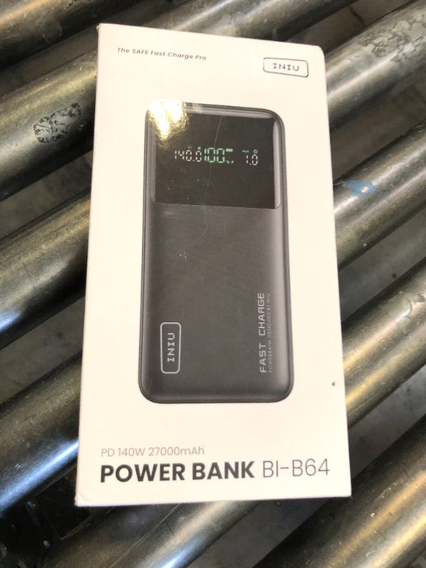 Photo 1 of INIU 140W Power Bank, 27000mAh High Capacity Laptop Portable Charger, USB C in&Out Tablet Powerbank, Digital Display Phone Charger, Travel Charger Compatible with iPhone 16, iPad, MacBook, Laptop etc.