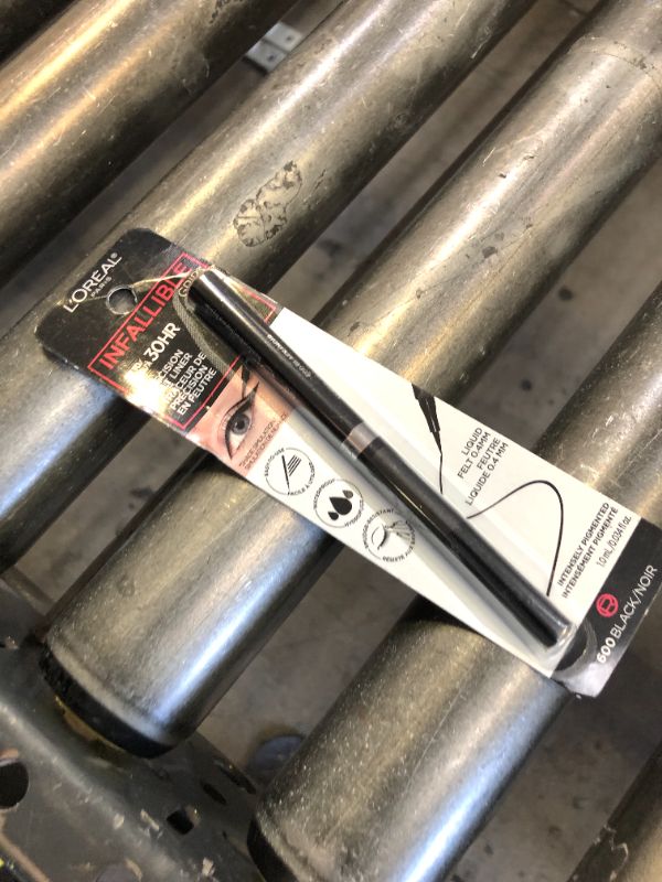 Photo 1 of L'Oreal Paris Cosmetics Infallible Grip Precision Felt Eyeliner, Smudge Resistant, Long Lasting Waterproof Eyeliner, Black, Black, 0.03 fl oz